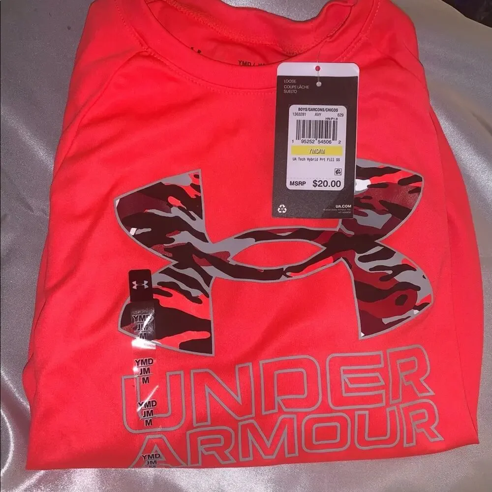 UNDER ARMOUR Boys' UA Tech Hybrid Printed T-Shirt